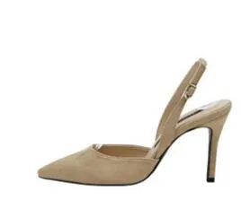 2020 Hot Sale Shoes Woman Thin High Heels Point Toe Slingbacks Solid Flock Office Ladies Work Sexy Dress Sandals Wedding Heels