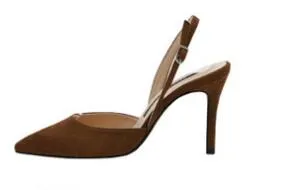 2020 Hot Sale Shoes Woman Thin High Heels Point Toe Slingbacks Solid Flock Office Ladies Work Sexy Dress Sandals Wedding Heels