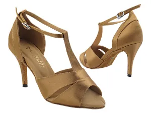 2913LEDSS Brown Satin_3inch Stiletto Heel