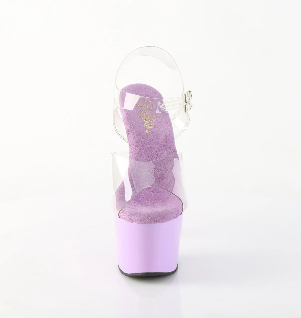 7 Inch Heel ADORE-708 Clear Lavender