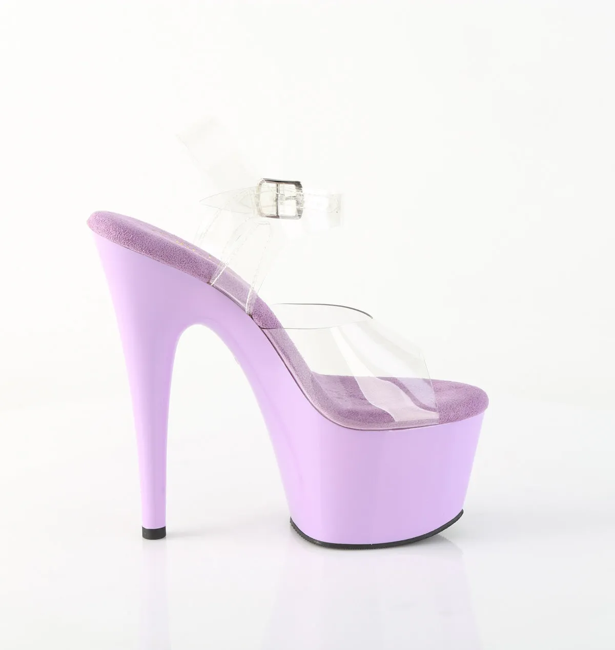 7 Inch Heel ADORE-708 Clear Lavender