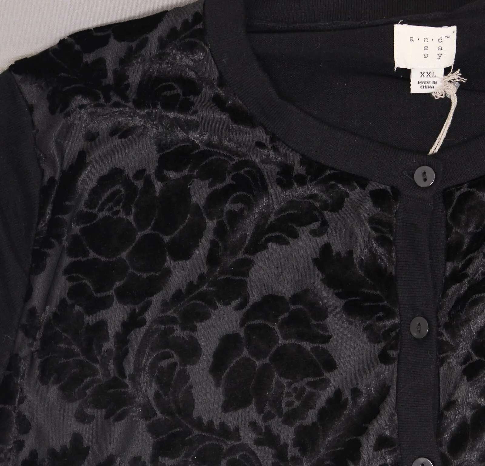 A New Day Women's Floral Crewneck Cardigan Sweater