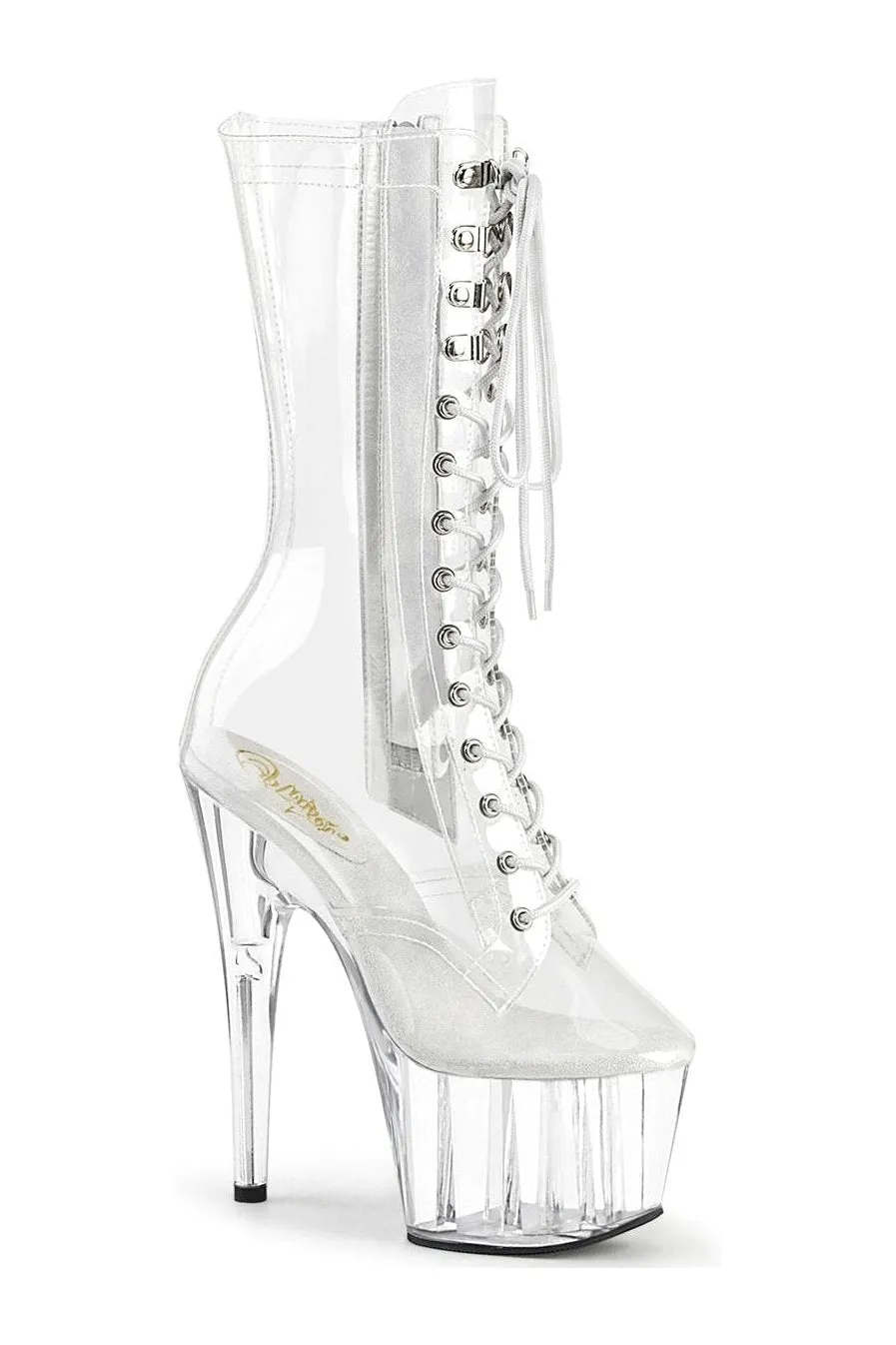 ADORE-1050C Ankle Boot | Clear Vinyl