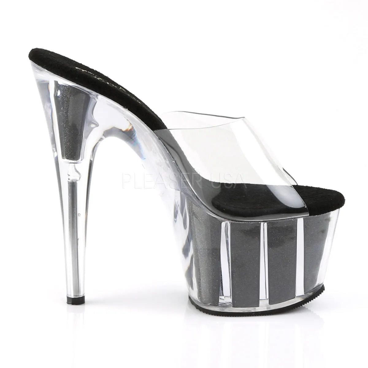 ADORE-701G  Clear/Black Glitter