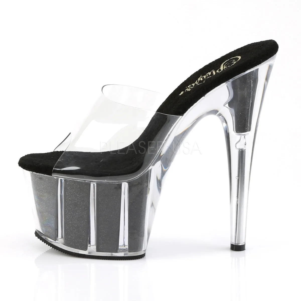 ADORE-701G  Clear/Black Glitter