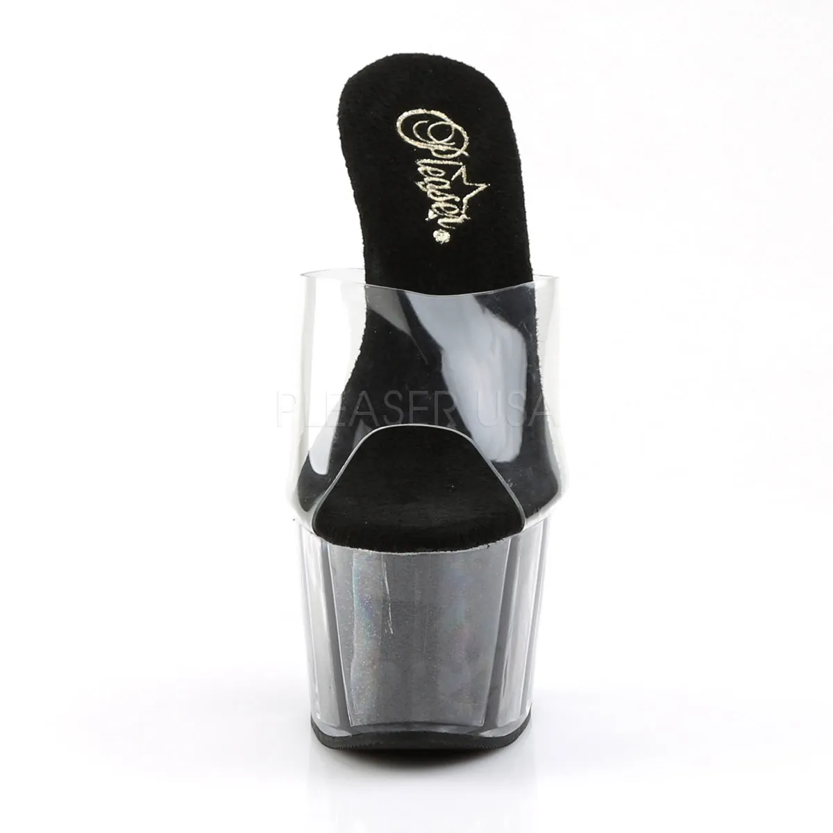 ADORE-701G  Clear/Black Glitter