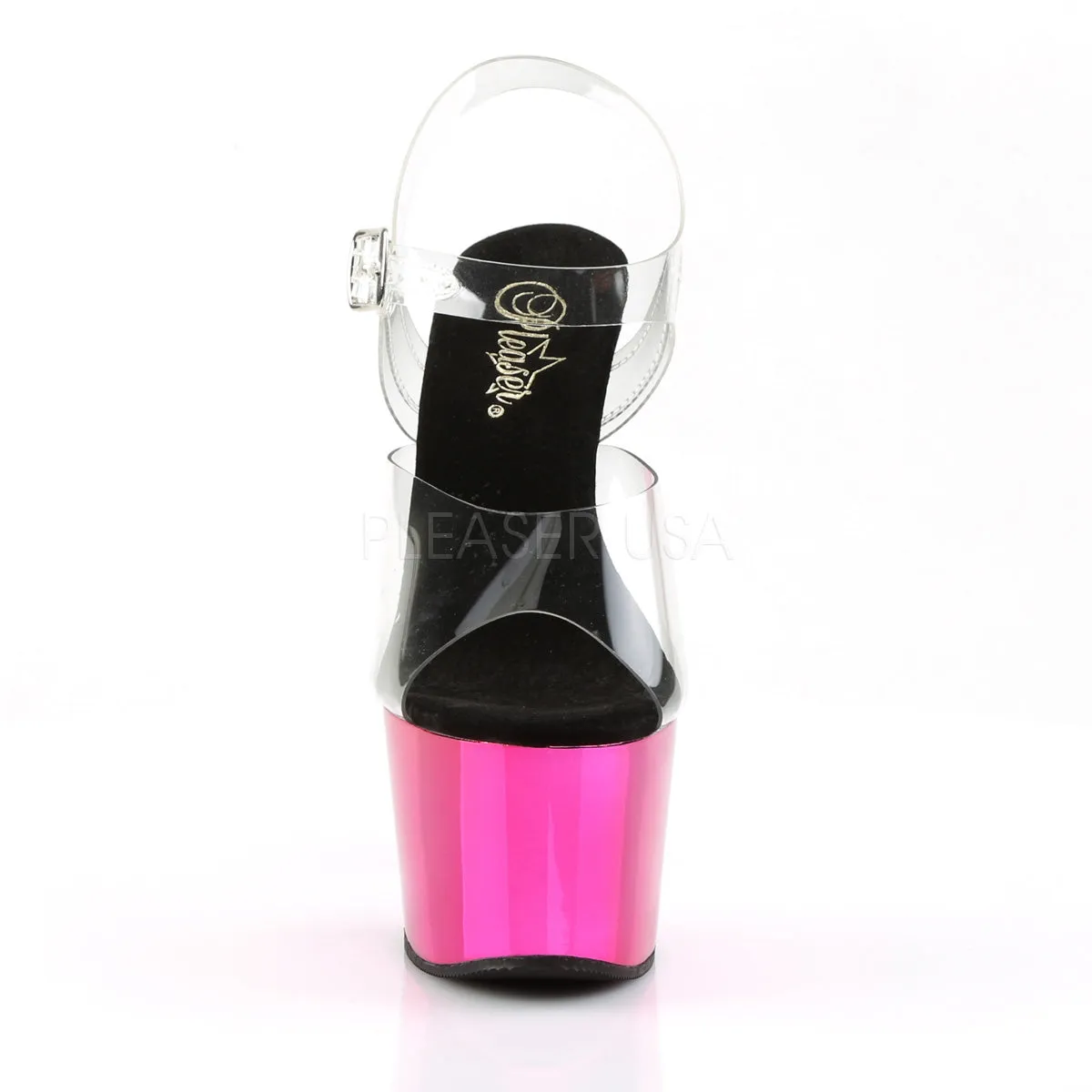 ADORE-708  Clear/Hot Pink Chrome