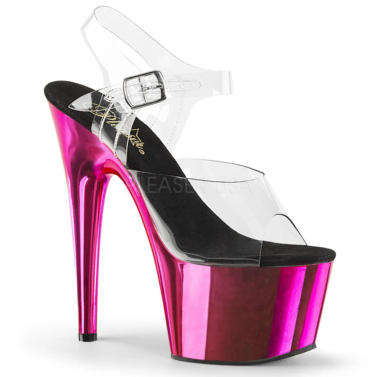 ADORE-708  Clear/Hot Pink Chrome