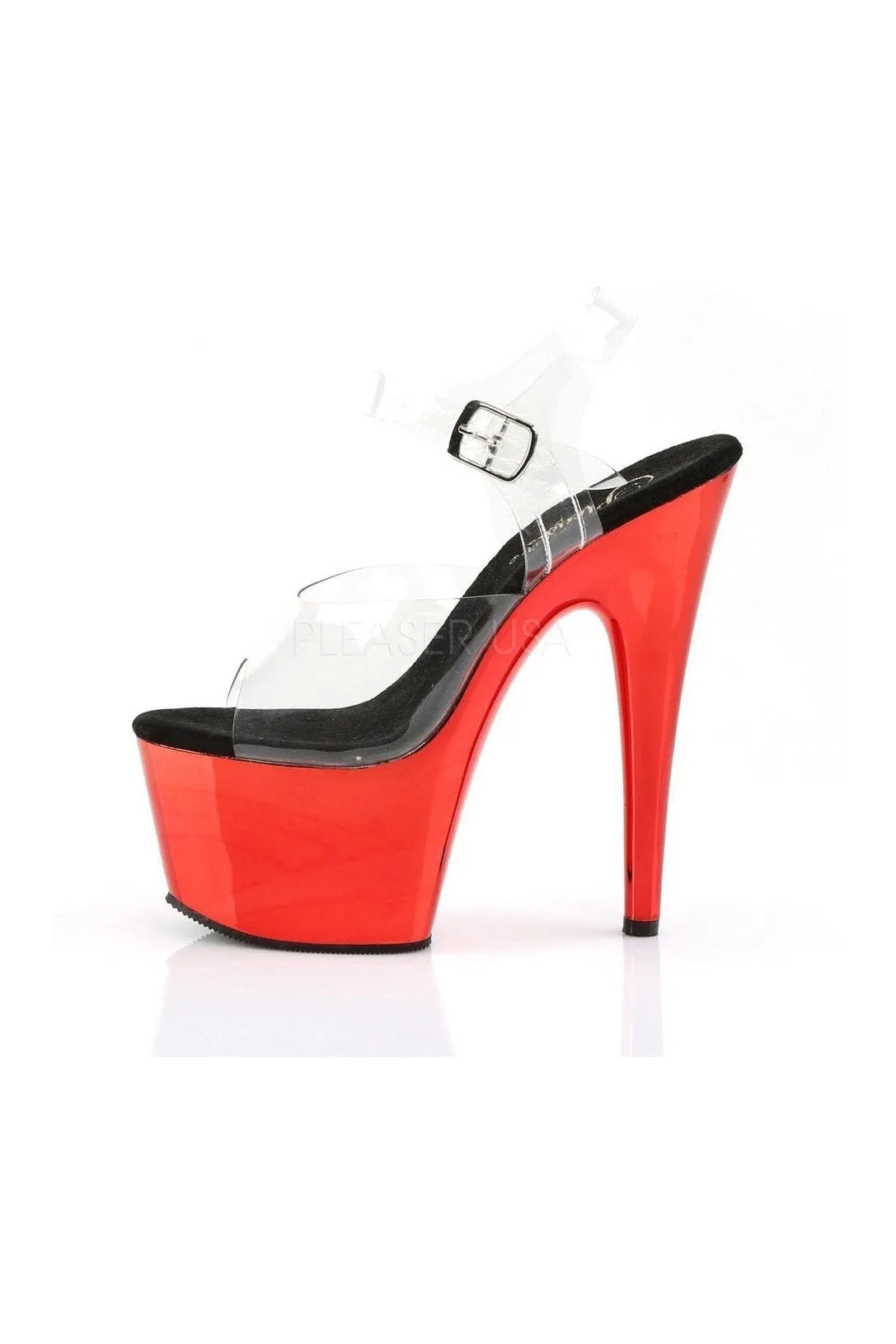 ADORE-708 Platform Sandal  | Clear Vinyl