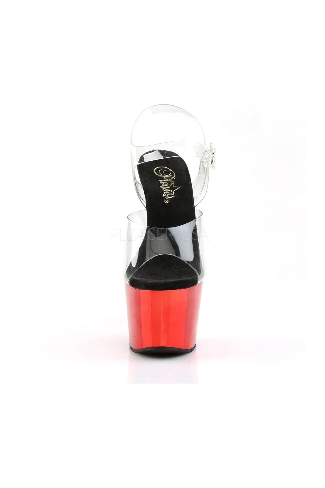 ADORE-708 Platform Sandal  | Clear Vinyl