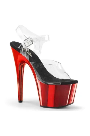 ADORE-708 Platform Sandal  | Clear Vinyl