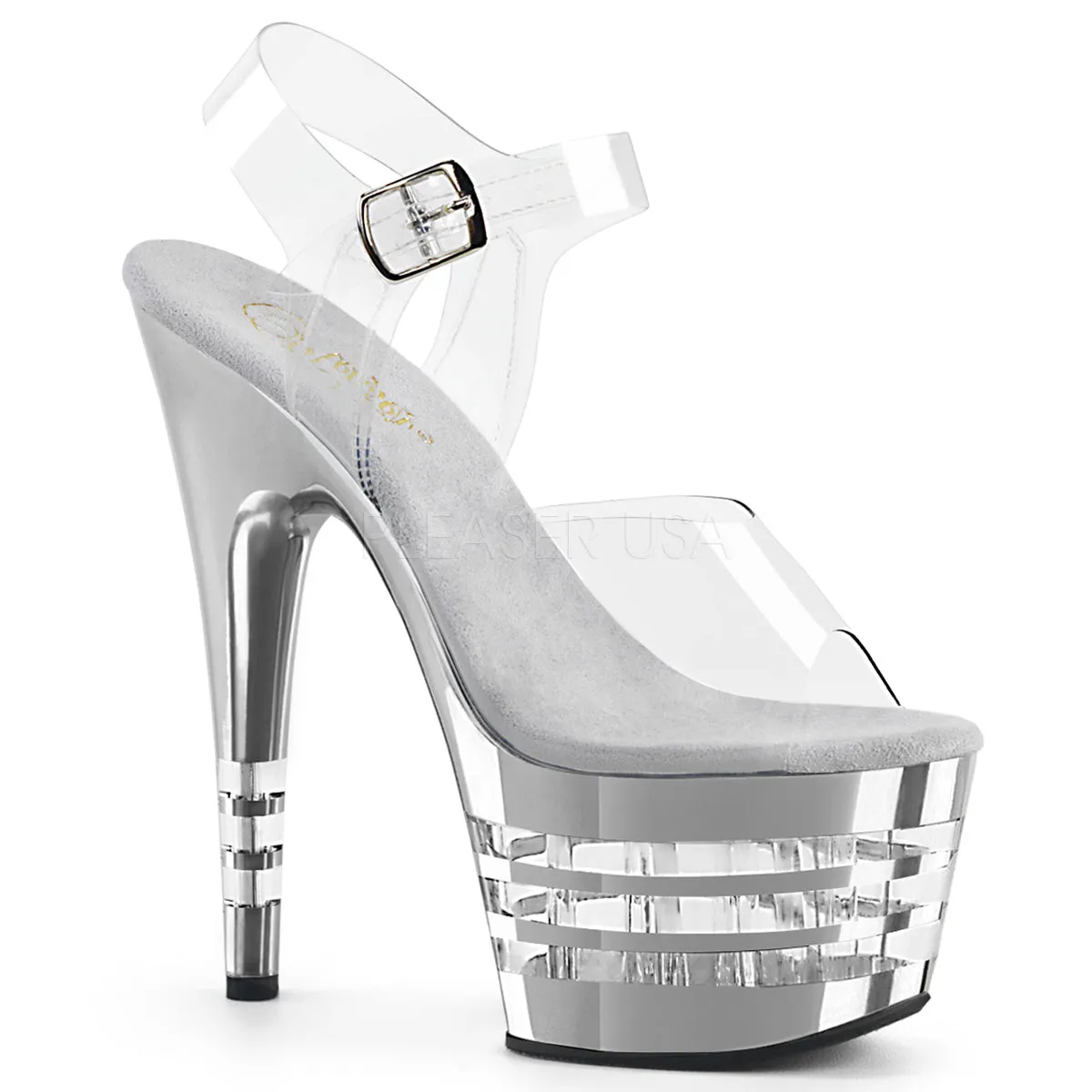 ADORE-708CHLN  Clear/Silver Chrome