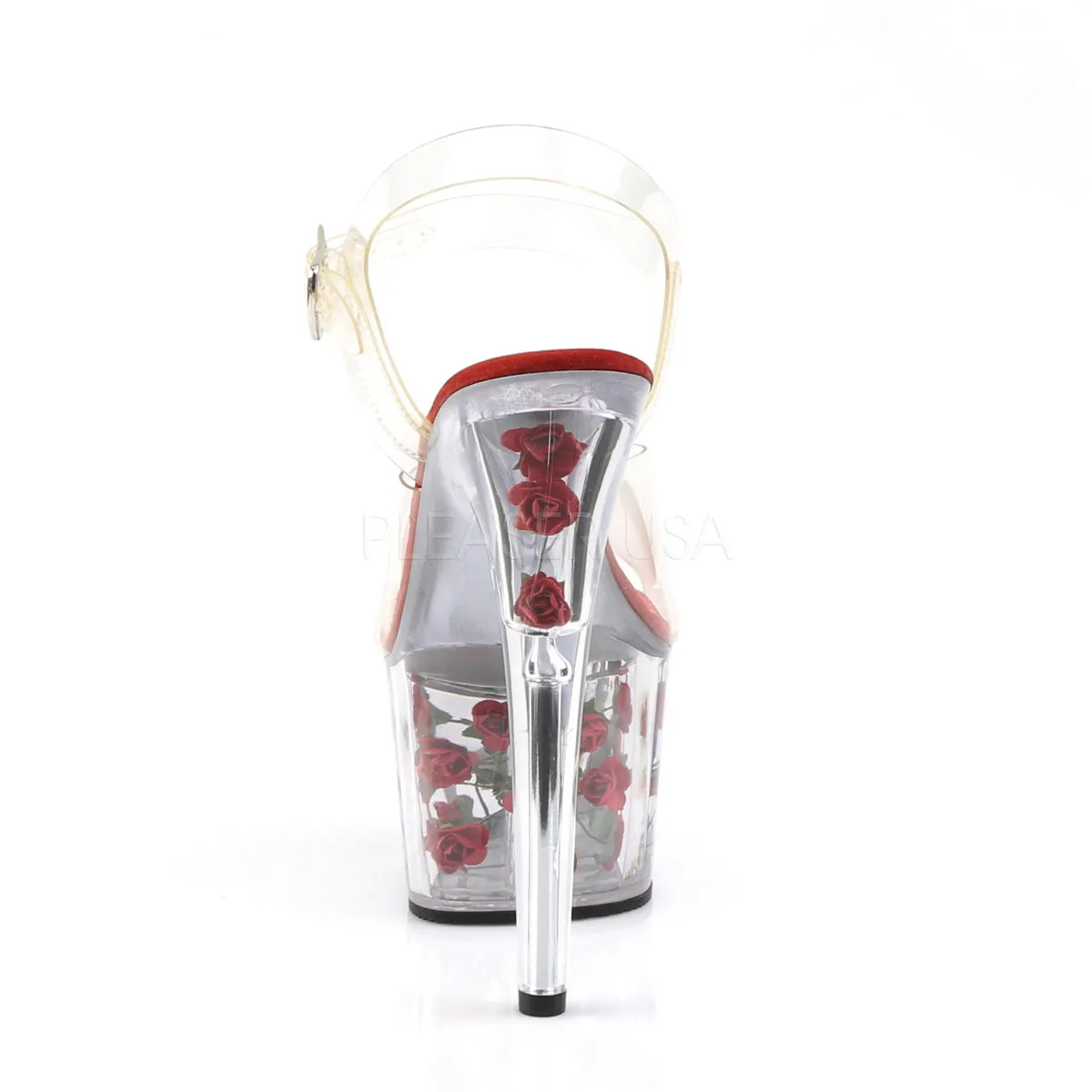 ADORE-708FL  Clear/Red Flowers