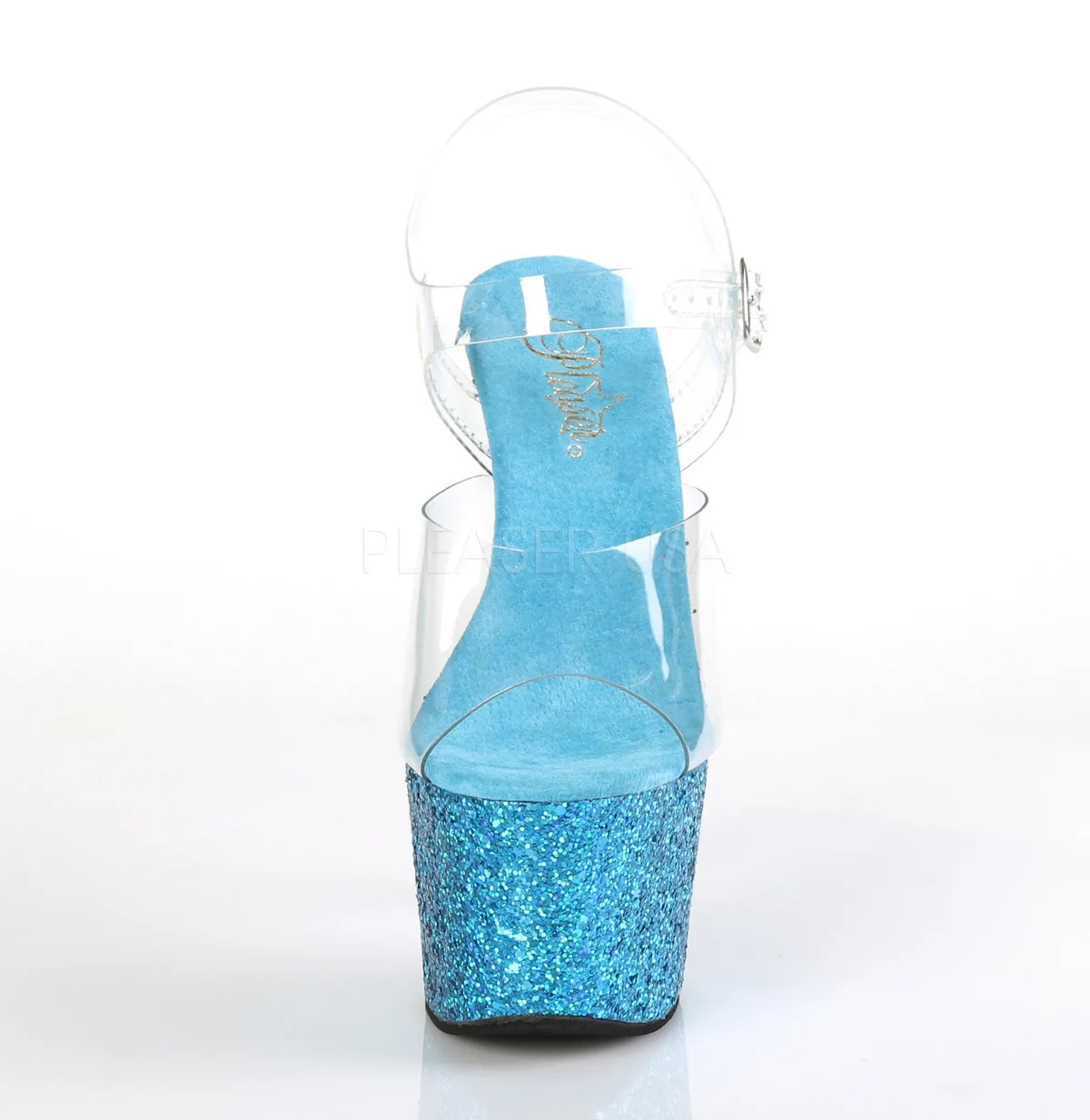 ADORE-708LG  Clear/Aqua Multi Glitter