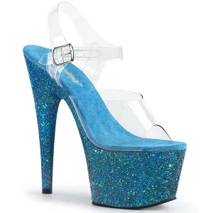 ADORE-708LG  Clear/Aqua Multi Glitter