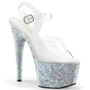ADORE-708LG  Clear/Silver Multi Glitter