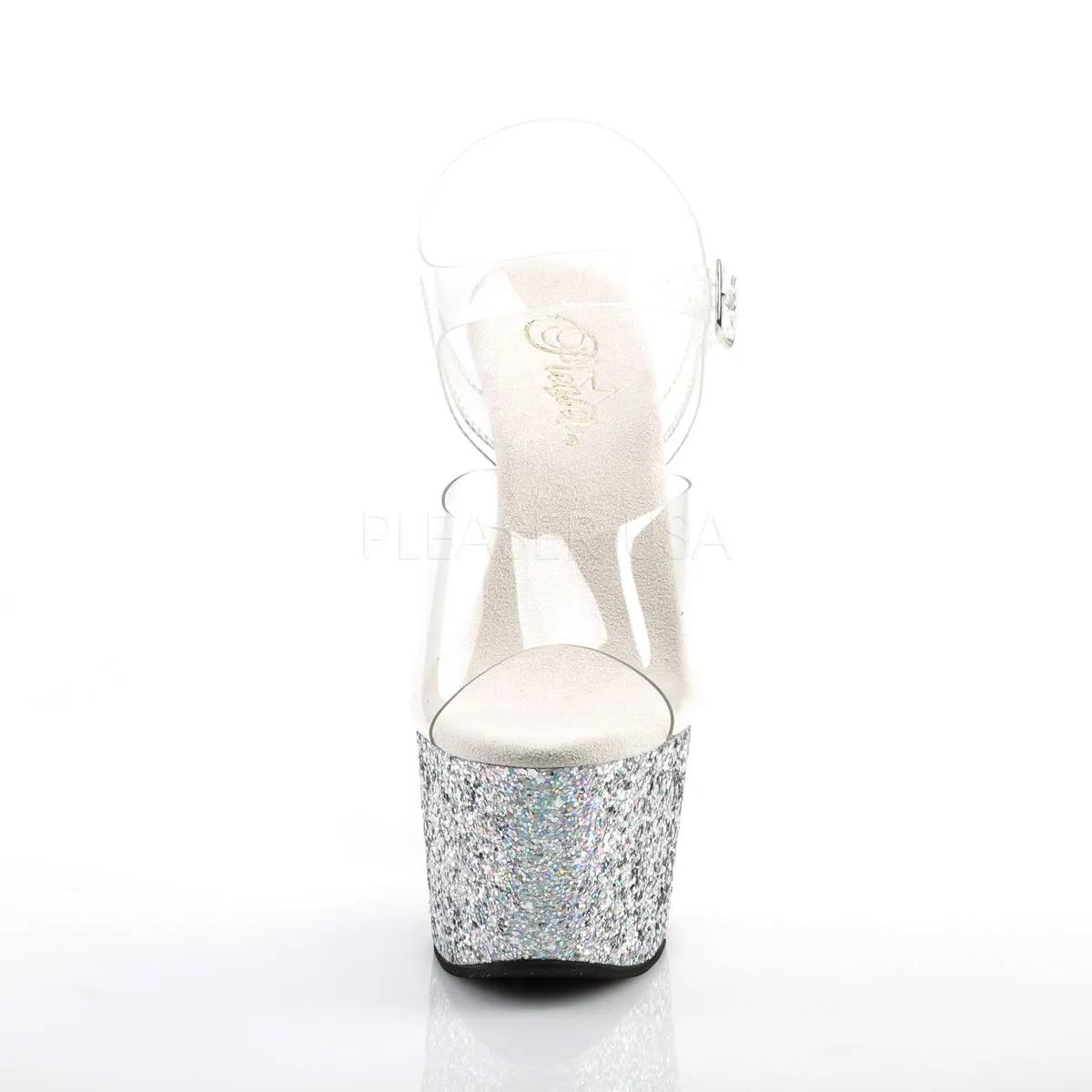 ADORE-708LG  Clear/Silver Multi Glitter