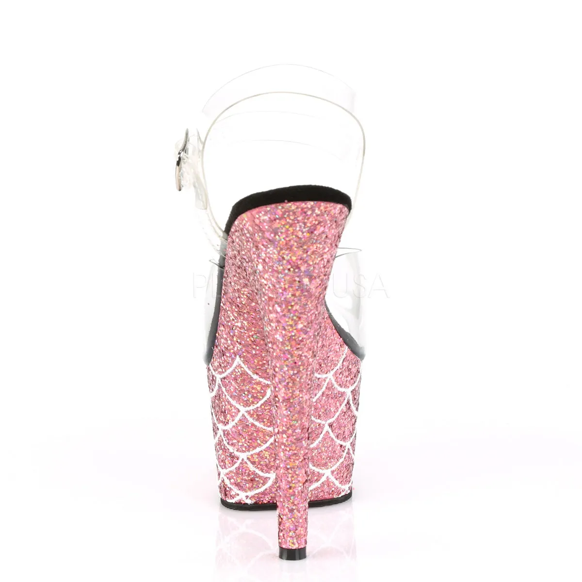 ADORE-708MSLG  Clear/Salmon Multi Glitter