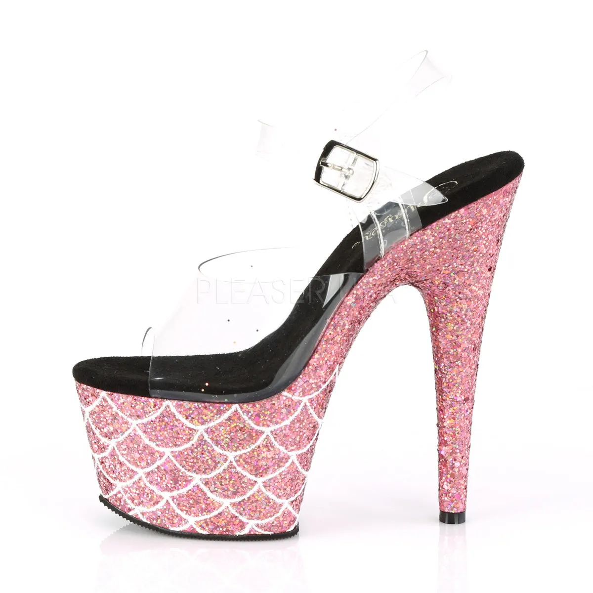 ADORE-708MSLG  Clear/Salmon Multi Glitter