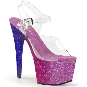 ADORE-708OMBRE  Clear/Fuchsia-Blue Ombre