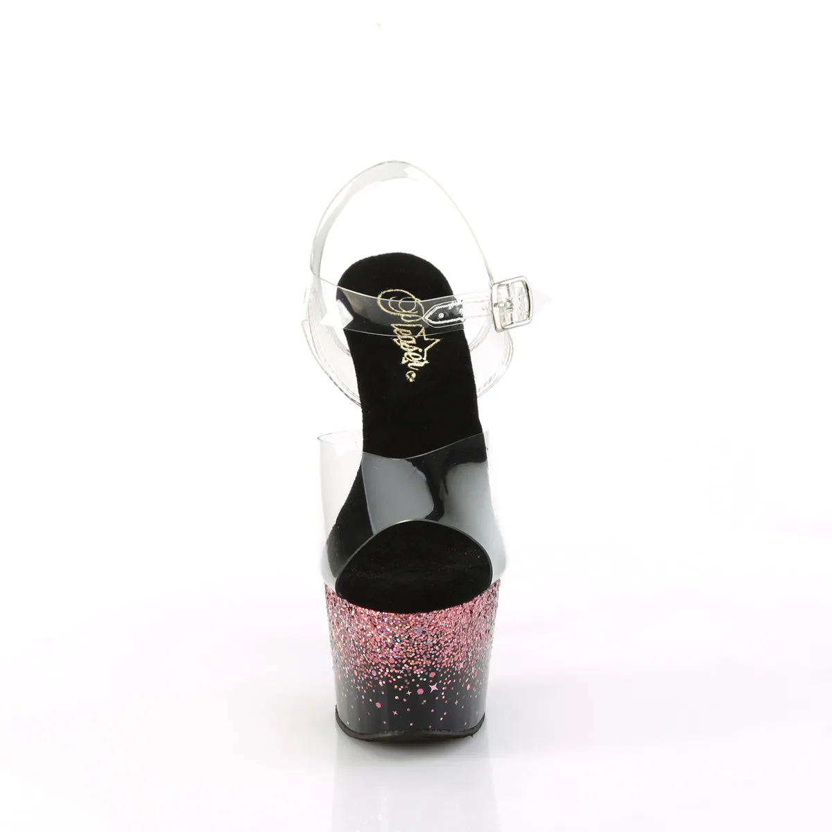 ADORE-708SS  Clear/Black-Pink Multi Glitter