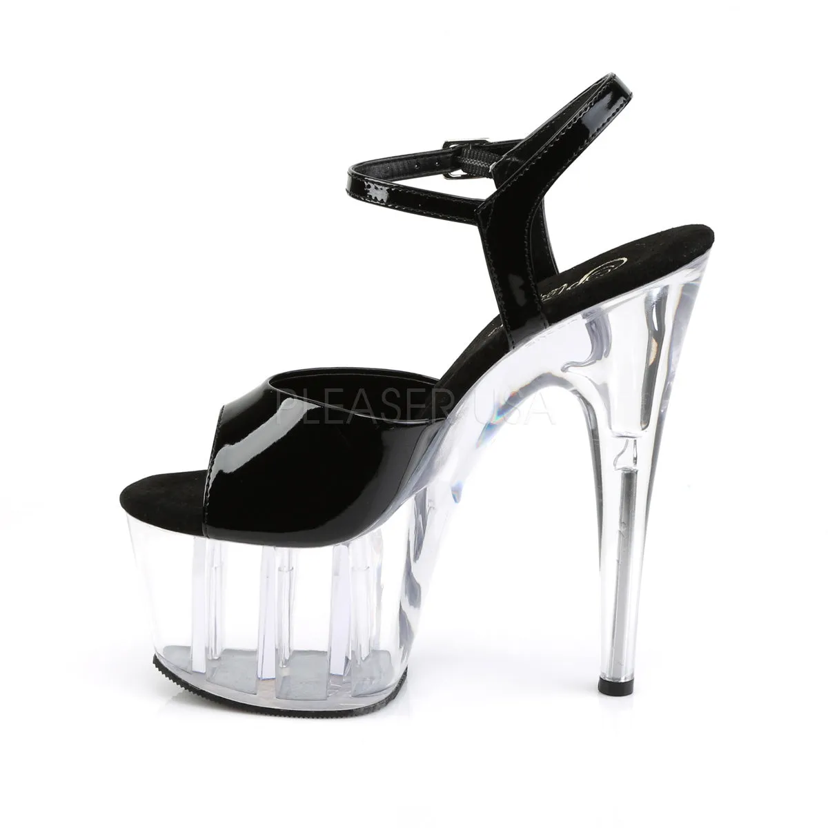 ADORE-709  Black Patent/ Clear