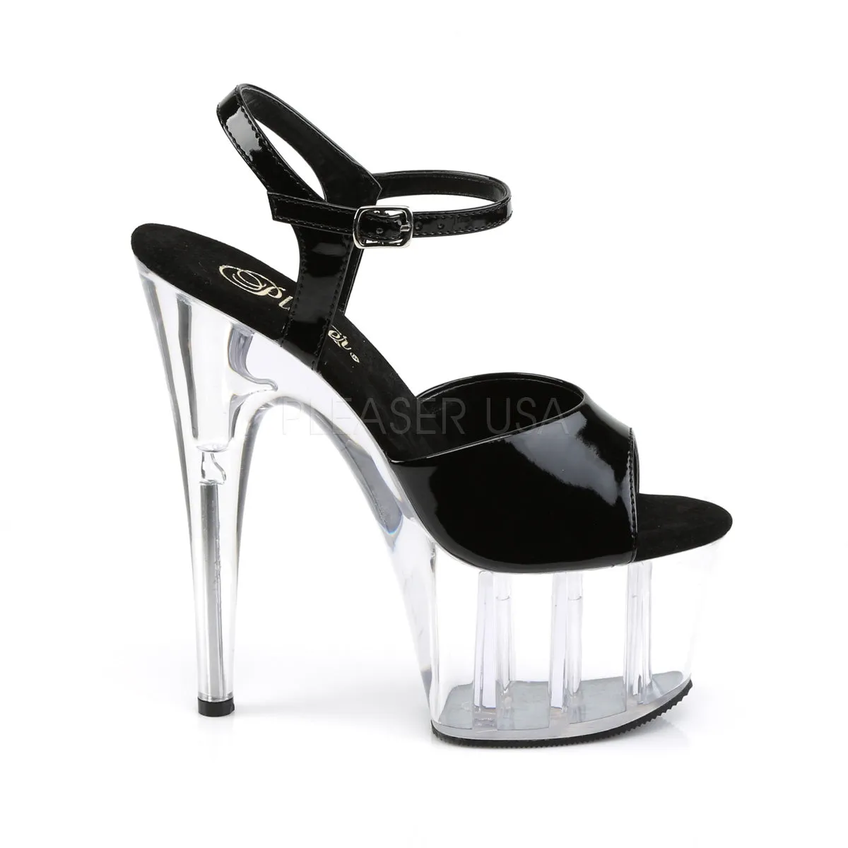 ADORE-709  Black Patent/ Clear
