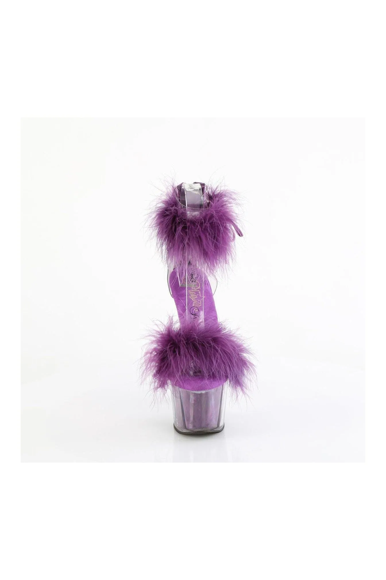 ADORE-724F Clear Marabou Sandal