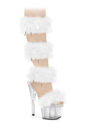 ADORE-728F Clear Marabou Sandal