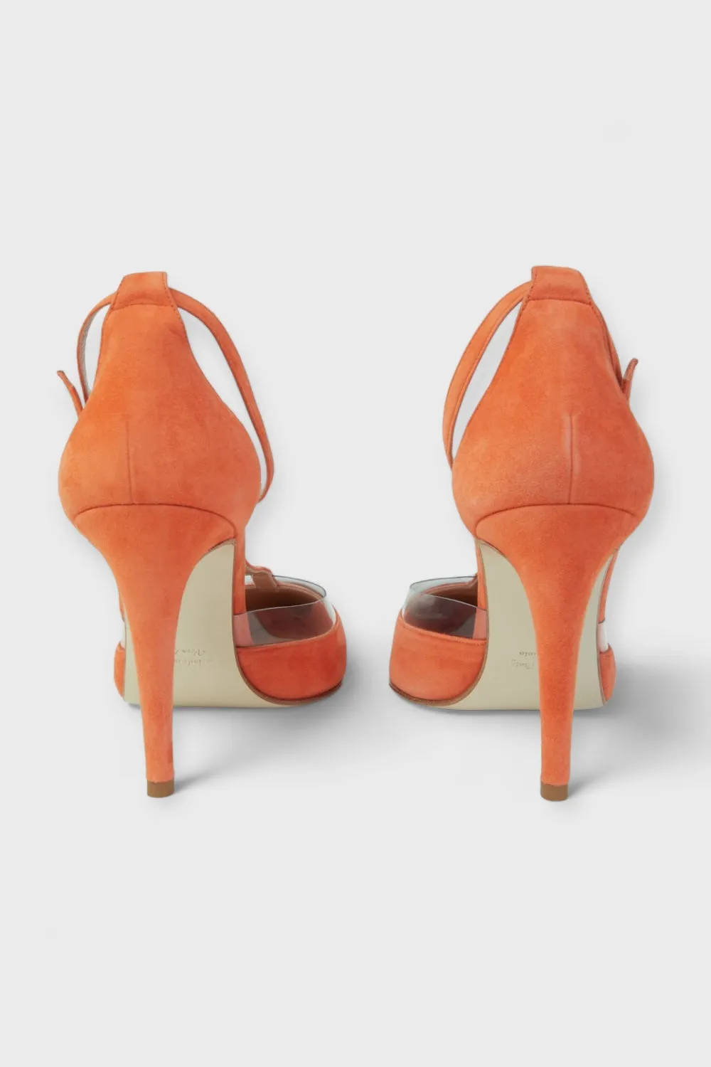 Arancia Orange T-Strap Suede Pumps