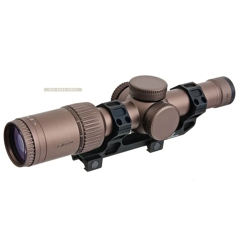ARES 1-6 x 24 Illuminated Airsoft Scope w/ Scope Mount - Bronze