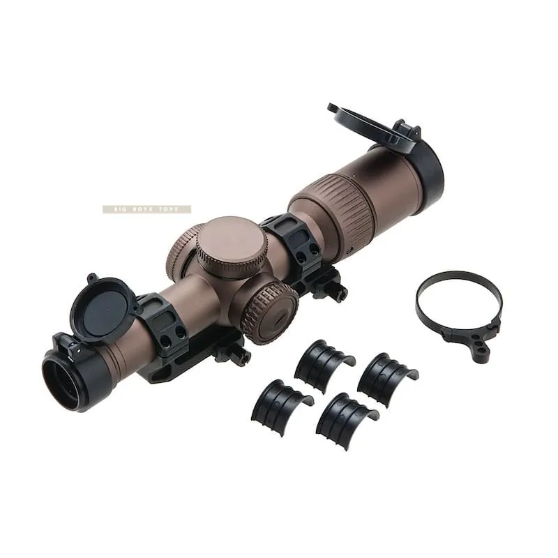 ARES 1-6 x 24 Illuminated Airsoft Scope w/ Scope Mount - Bronze