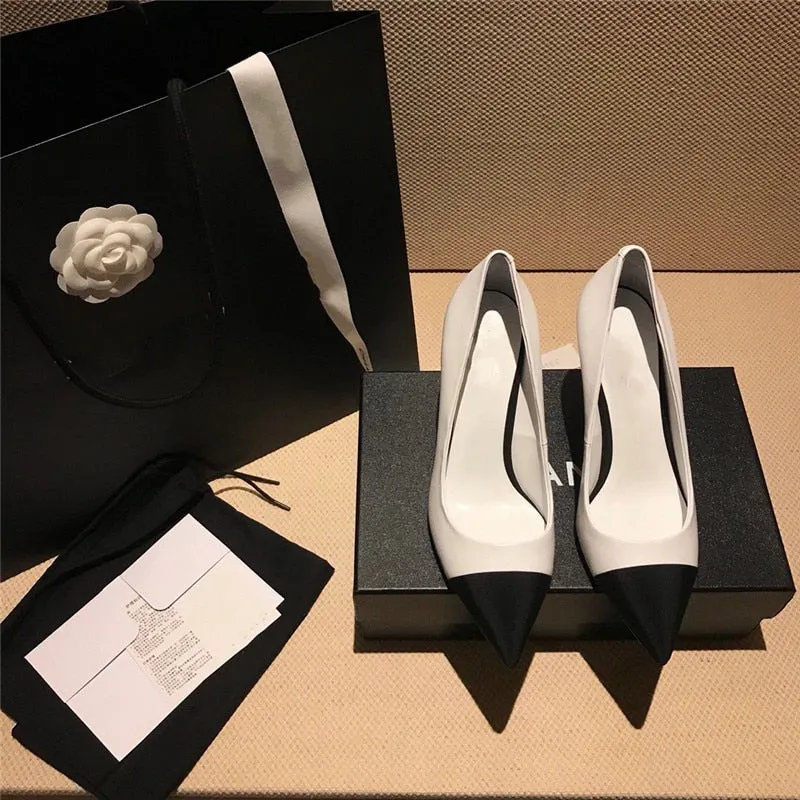 autumn color matching stiletto pumps