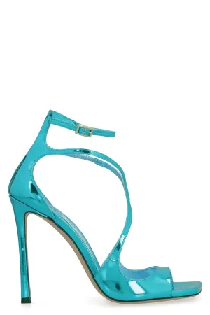 Azia patent leather heel sandals