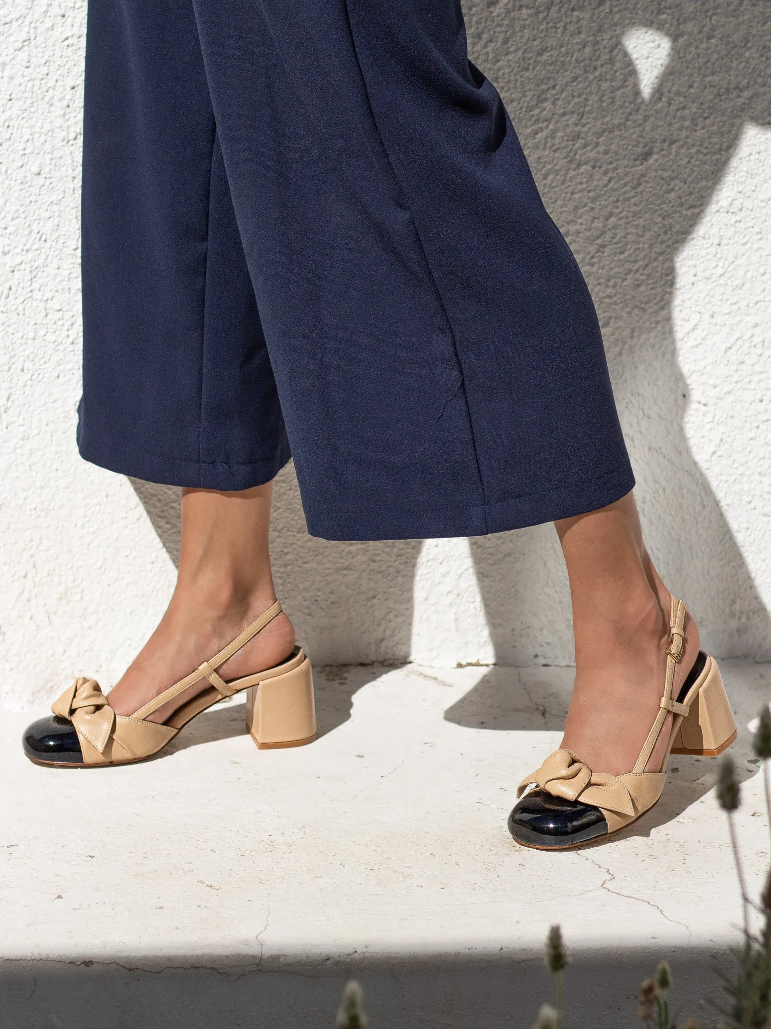 Babydoll™ – Beige Slingback Heels