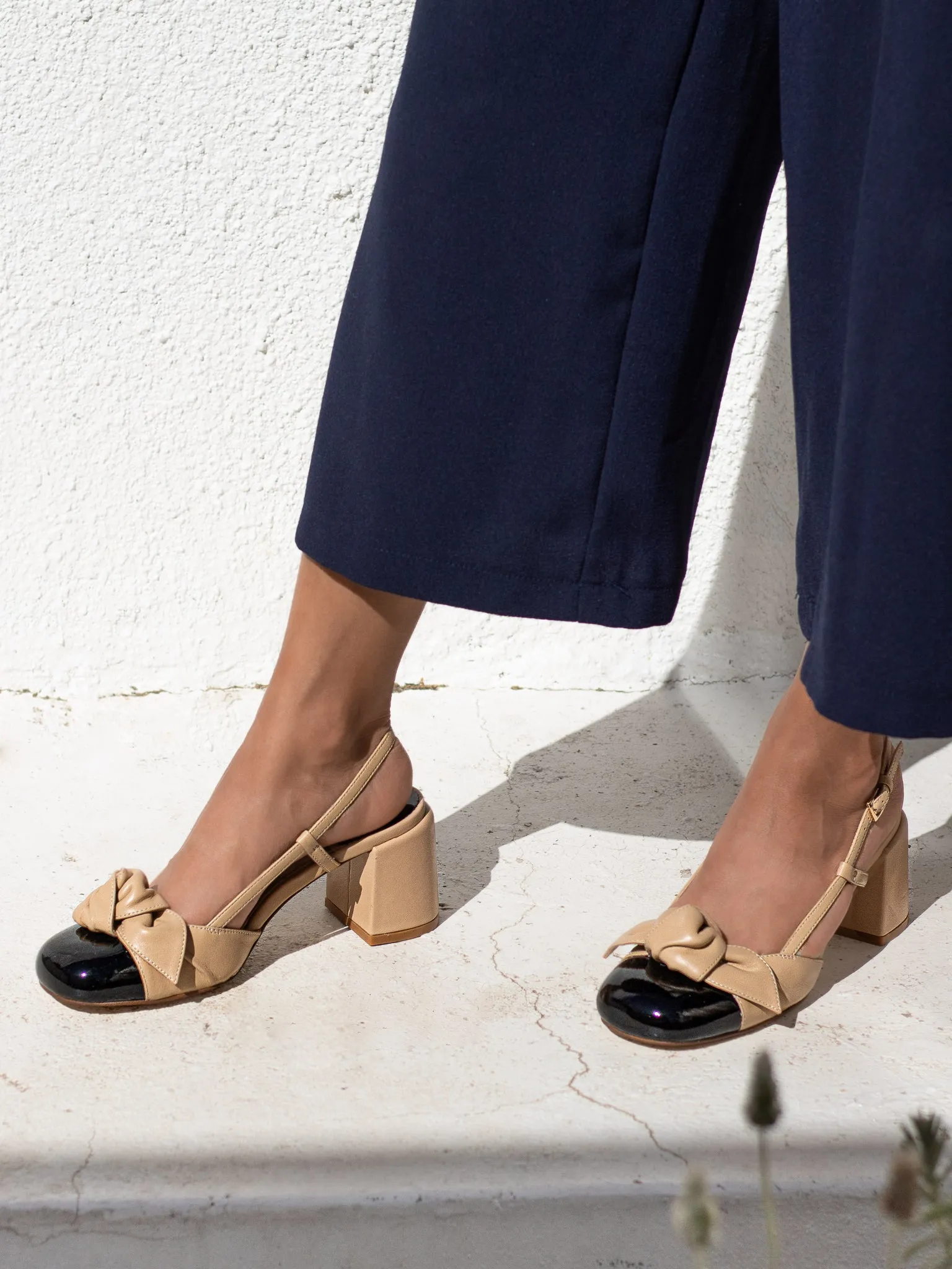 Babydoll™ – Beige Slingback Heels