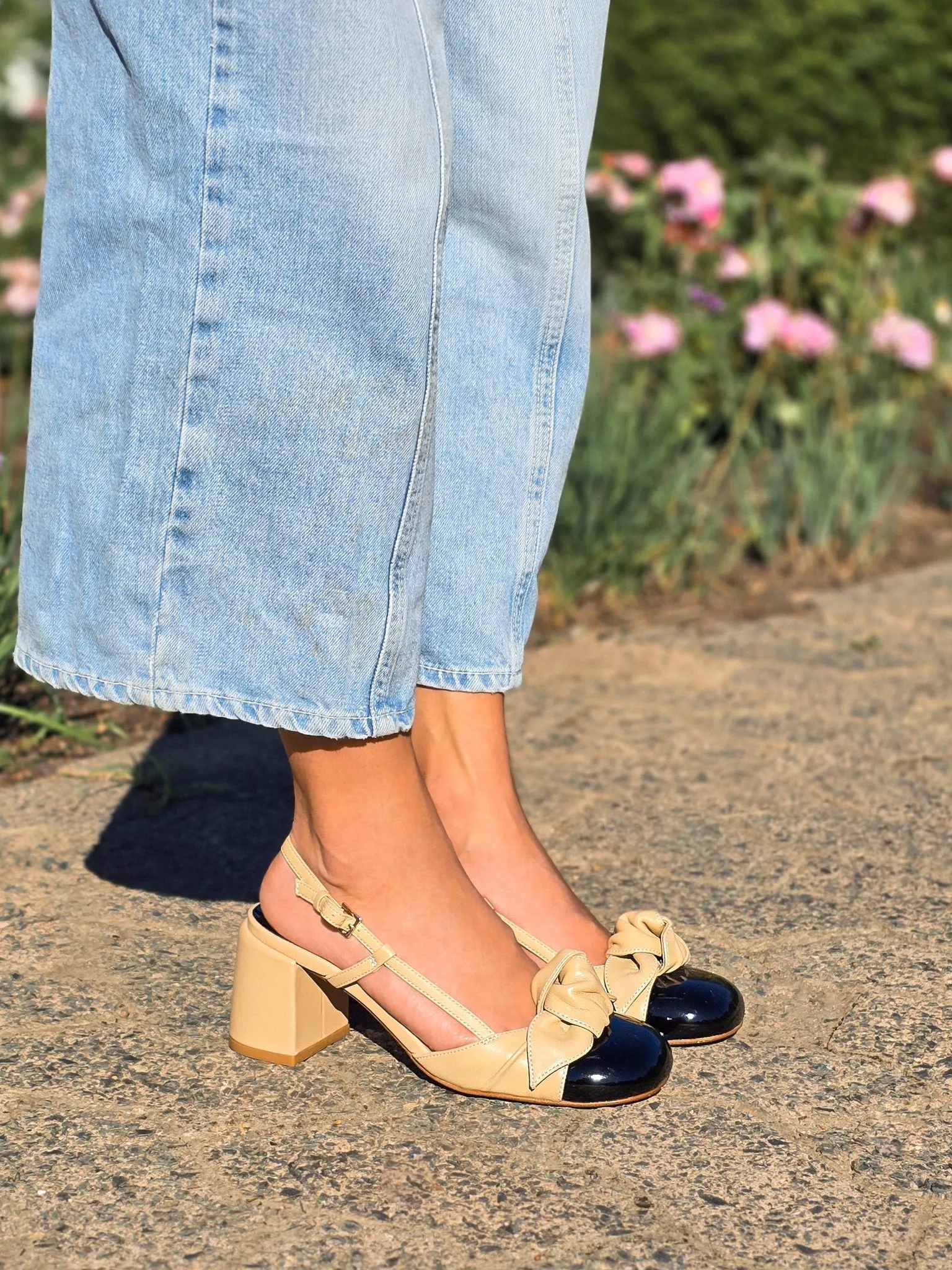 Babydoll™ – Beige Slingback Heels