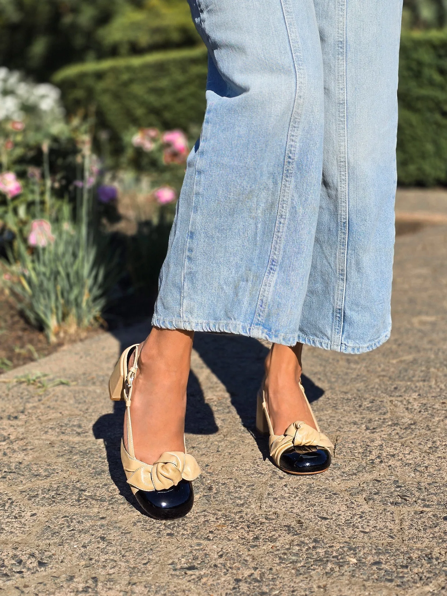 Babydoll™ – Beige Slingback Heels