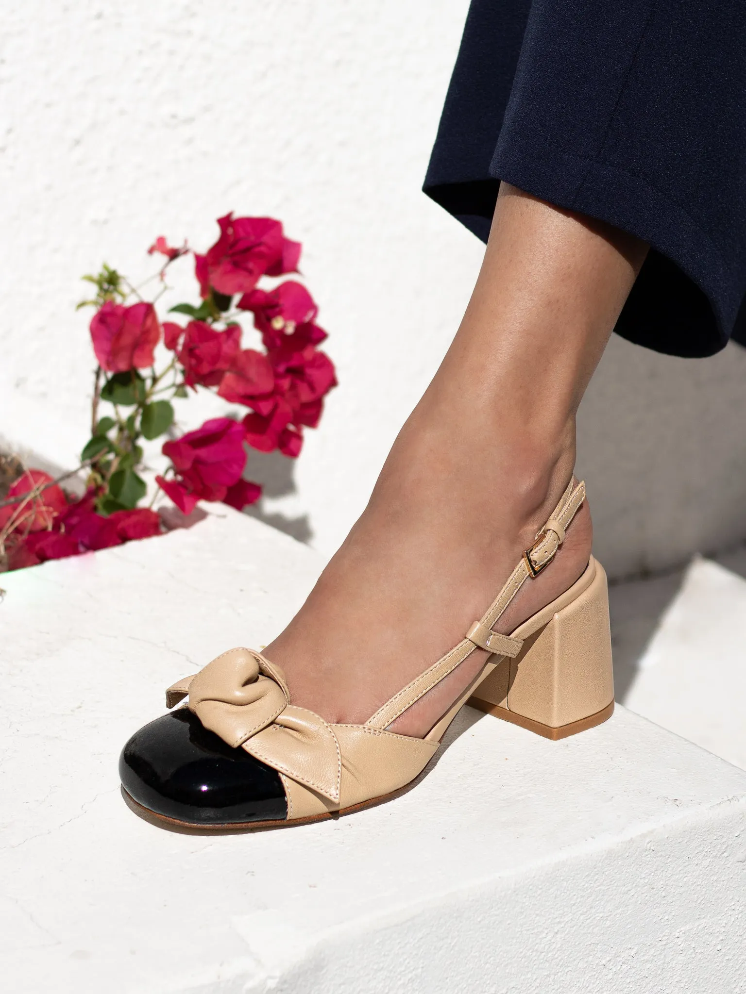 Babydoll™ – Beige Slingback Heels