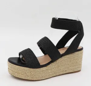 Bamboo Women Espadrille Wedge Flyknit Stiple Strap Sandals