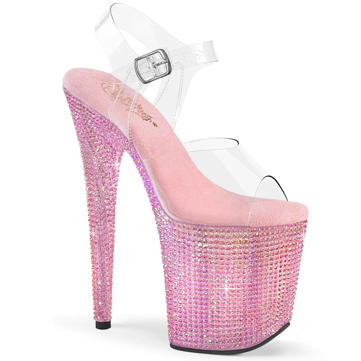 BEJEWELED-808RRS  Clear/Baby Pink RS