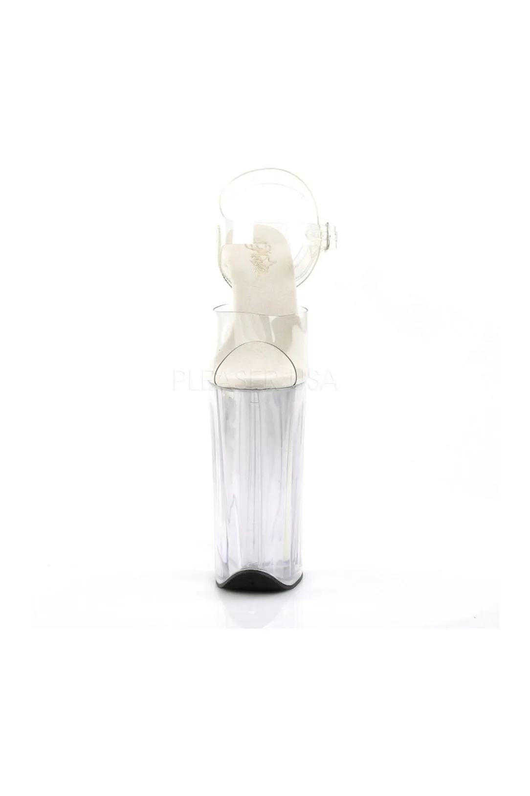 BEYOND-008 Platform Sandal  | Clear Vinyl