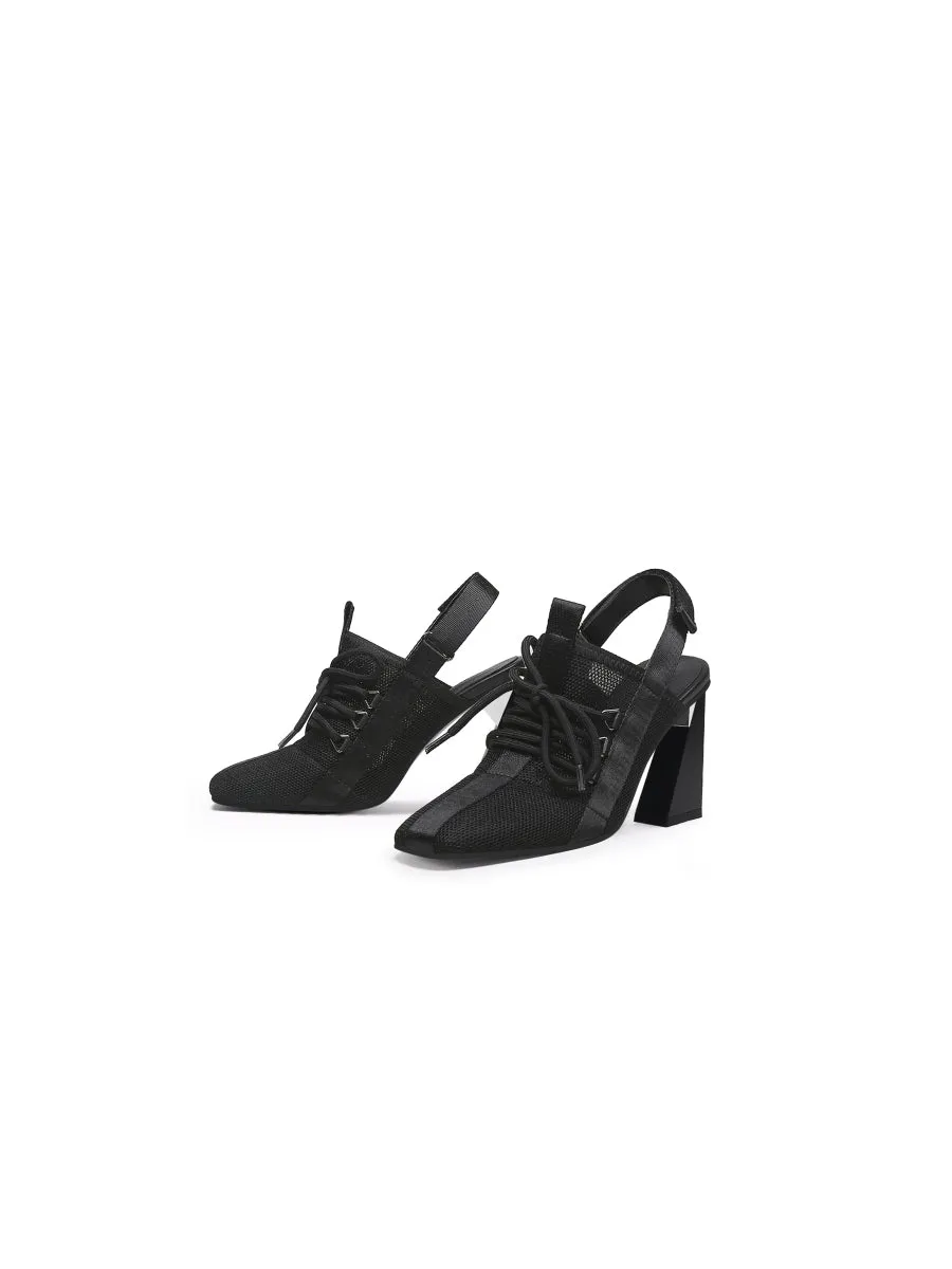 Black Mesh Upper Slingback