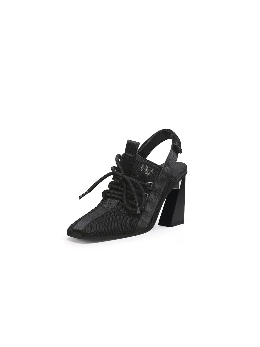 Black Mesh Upper Slingback