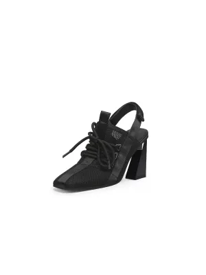 Black Mesh Upper Slingback