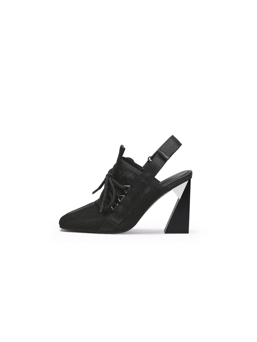Black Mesh Upper Slingback