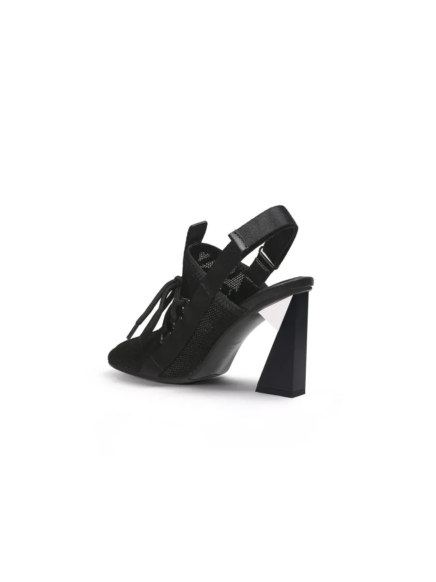 Black Mesh Upper Slingback