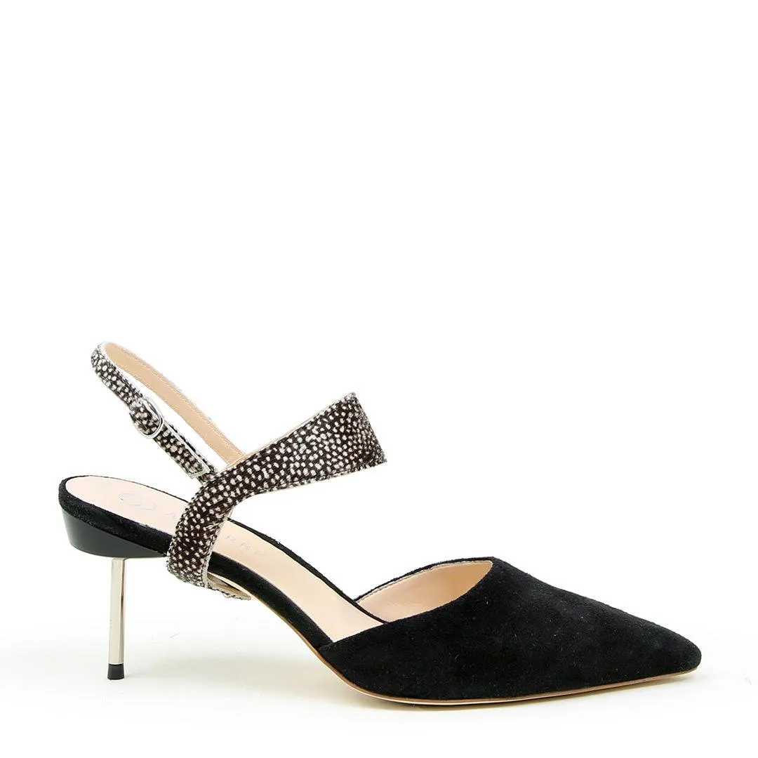 Black Suede Stiletto   Doe Elsie Strap
