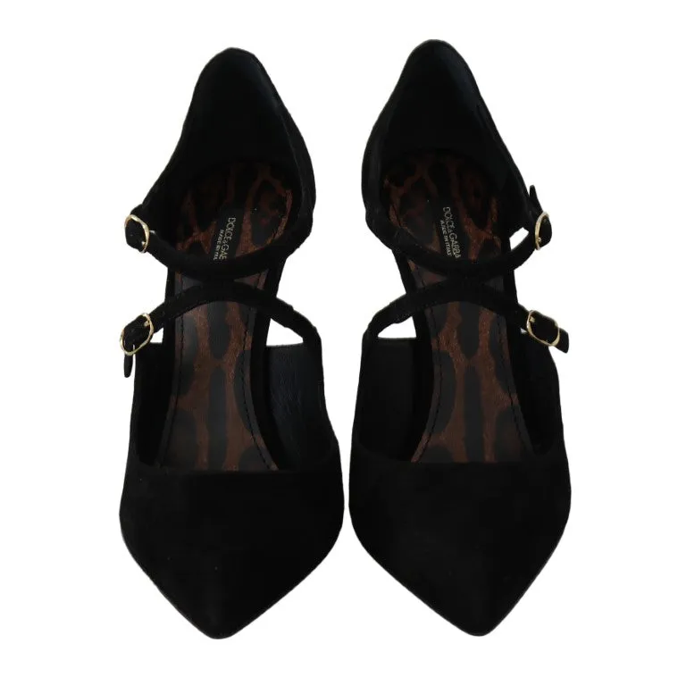 Black Suede Stiletto Heels Pumps