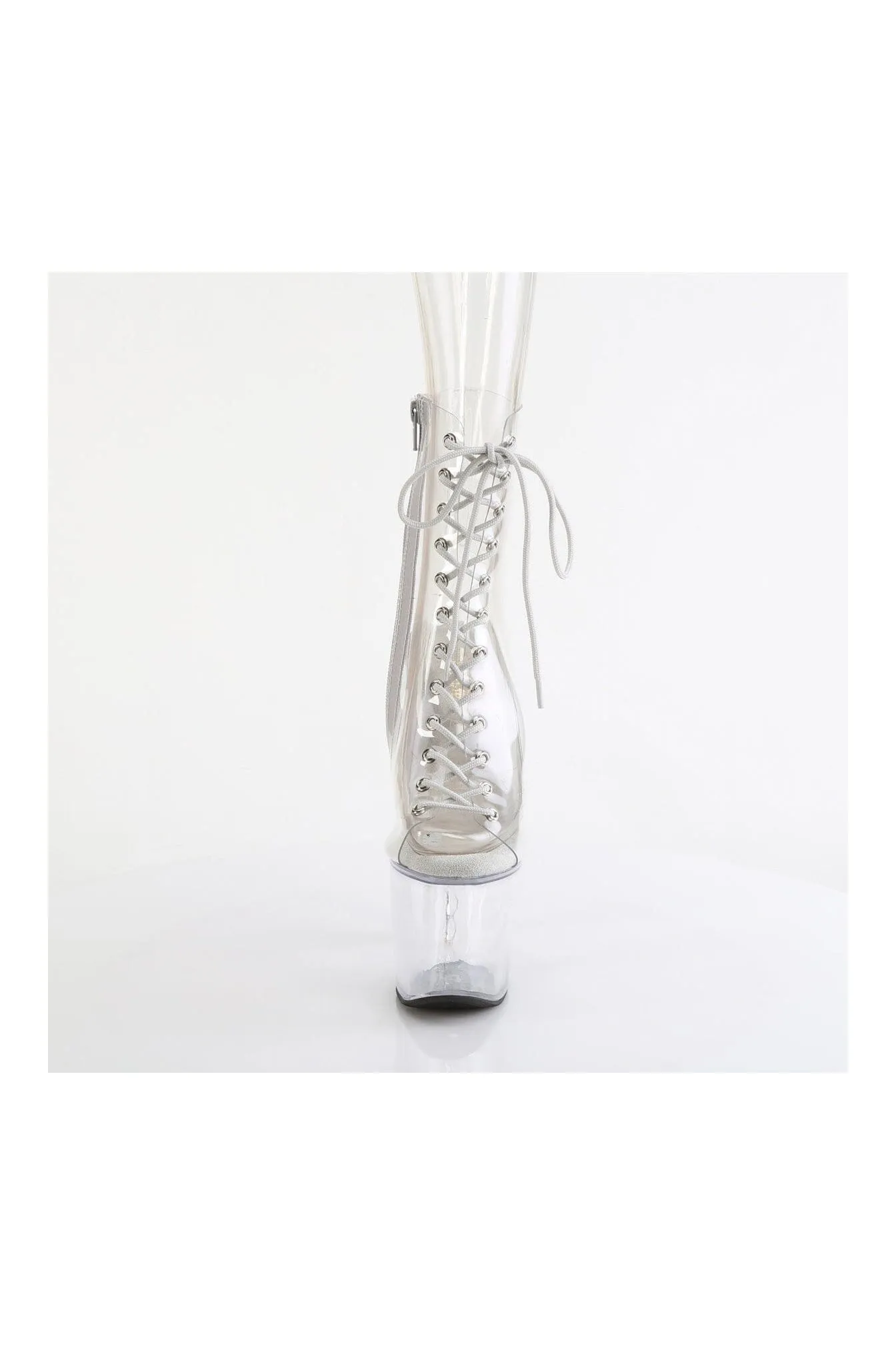 BLISS-1016C Clear Vinyl Ankle Boot